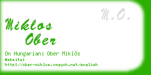 miklos ober business card